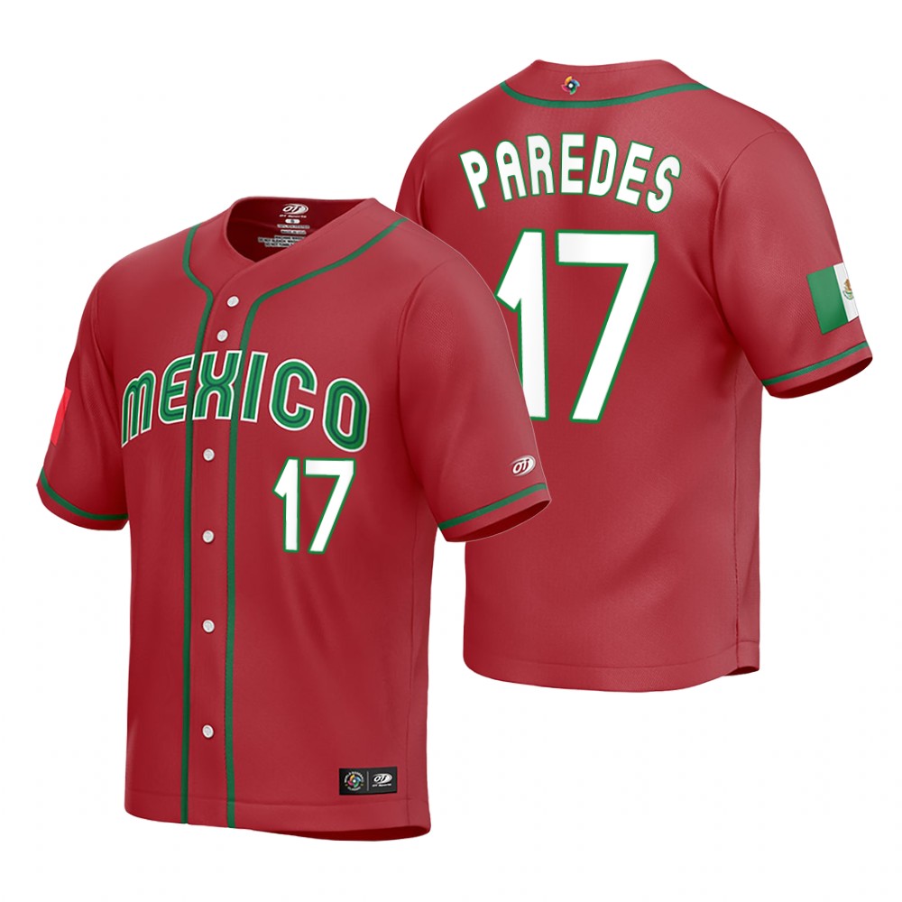 Mexico Isaac Paredes Red Replica 2023 World Baseball Classic Jersey Mexico Isaac Paredes Red Replica 2023 World Baseball Classic Jersey
