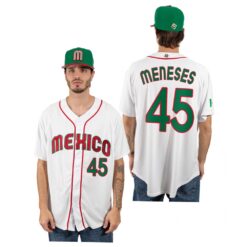 Mexico Joey Meneses White 2023 World Baseball Classic Jersey