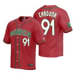 Mexico Jose Cardona Red Replica 2023 World Baseball Classic Jersey