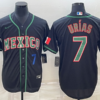 Mexico Julio Urias Red 2023 World Baseball Classic Jersey with Flag