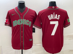 Mexico Julio Urias Red 2023 World Baseball Classic Jersey