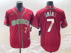 Mexico Julio Urias Red Gold Flag Edition 2023 World Baseball Classic Jersey