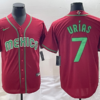 Mexico Julio Urias Red Green 2023 World Baseball Classic Jersey with Flag