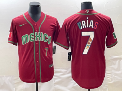 Mexico Julio Urias Red Green Flag Edition 2023 World Baseball Classic Jersey