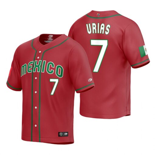 Mexico Julio Urias Red Replica 2023 World Baseball Classic Jersey