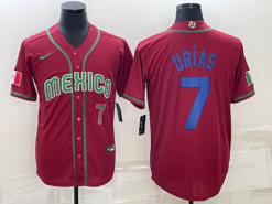 Mexico Julio Urias Red Royal Green Replica 2023 World Baseball Classic Jersey