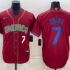 Mexico Julio Urias Red White 2023 World Baseball Classic Jersey with Flag