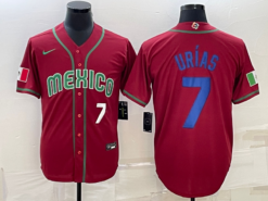 Mexico Julio Urias Red Royal White Replica 2023 World Baseball Classic Jersey