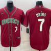 Mexico Julio Urias Red Royal 2023 World Baseball Classic Jersey with Flag