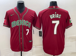 Mexico Julio Urias Red White 2023 World Baseball Classic Jersey