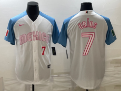Mexico Julio Urias White Blue Red 2023 World Baseball Classic Jersey