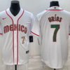 Mexico Julio Urias White Gold Flag Edition 2023 World Baseball Classic Jersey
