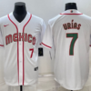 Mexico Julio Urias White Red Gold 2023 World Baseball Classic Jersey
