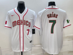 Mexico Julio Urias White Red 2023 World Baseball Classic Jersey