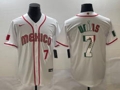 Mexico Julio Urias White Red Flag Edition 2023 World Baseball Classic Jersey