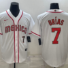 Mexico Julio Urias White Red Navy 2023 World Baseball Classic Jersey