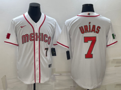 Mexico Julio Urias White Red Green 2023 World Baseball Classic Jersey