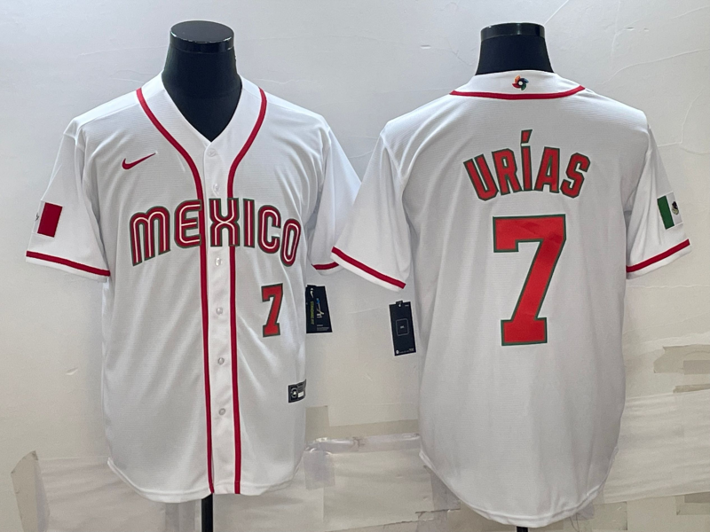 Mexico Julio Urias White Red Red 2023 World Baseball Classic Jersey Mexico Julio Urias White Red Red 2023 World Baseball Classic Jersey