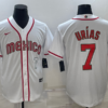 Mexico Julio Urias White Red Navy 2023 World Baseball Classic Jersey