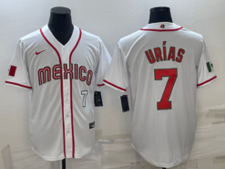 Mexico Julio Urias White Red White 2023 World Baseball Classic Jersey