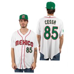 Mexico Luis Cessa White 2023 World Baseball Classic Jersey
