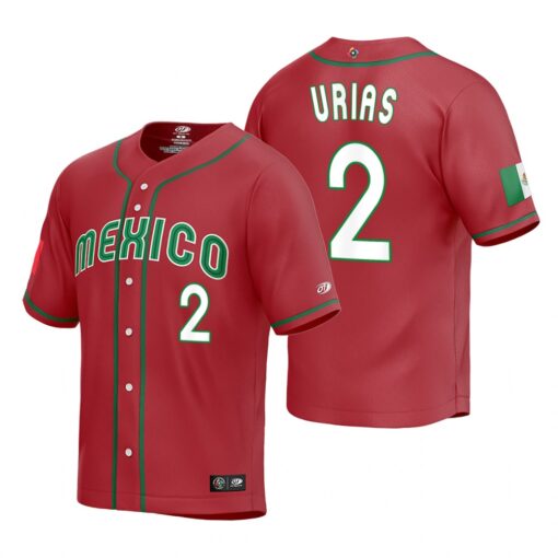 Mexico Luis Urias Red Replica 2023 World Baseball Classic Jersey