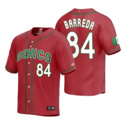 Mexico Manny Barreda Red Replica 2023 World Baseball Classic Jersey
