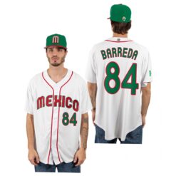 Mexico Manny Barreda White 2023 World Baseball Classic Jersey
