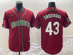 Mexico Patrick Sandoval Red 2023 World Baseball Classic Jersey