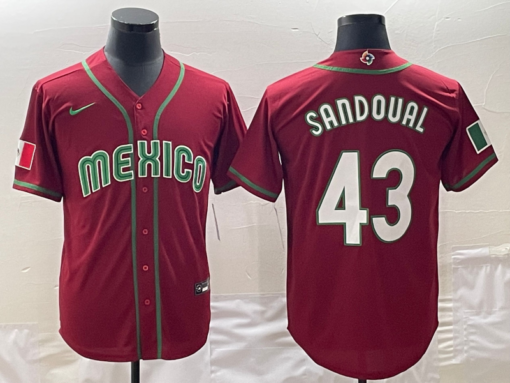 Mexico Patrick Sandoval Red 2023 World Baseball Classic Jersey