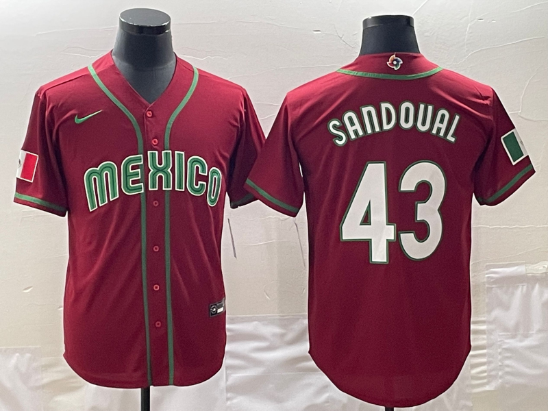 Mexico Patrick Sandoval Red 2023 World Baseball Classic Jersey Mexico Patrick Sandoval Red 2023 World Baseball Classic Jersey