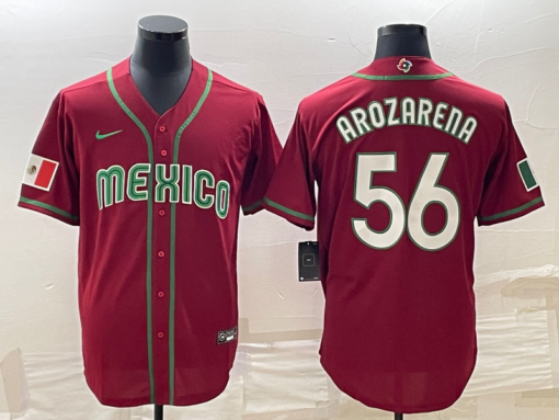 Mexico Randy Arozarena Red 2023 World Baseball Classic Jersey