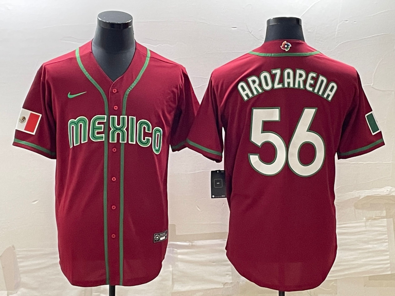 Mexico Randy Arozarena Red 2023 World Baseball Classic Jersey Mexico Randy Arozarena Red 2023 World Baseball Classic Jersey