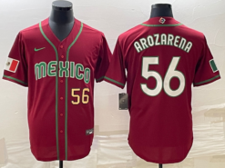Mexico Randy Arozarena Red Gold 2023 World Baseball Classic Jersey