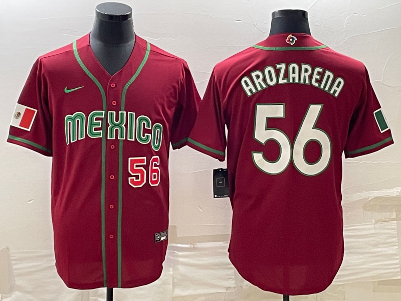 Mexico Randy Arozarena Red Red 2023 World Baseball Classic Jersey Mexico Randy Arozarena Red Red 2023 World Baseball Classic Jersey