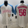 Mexico Randy Arozarena White Blue Navy Pink 2023 World Baseball Classic Jersey