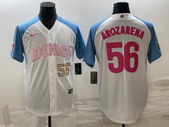 Mexico Randy Arozarena White Blue Gold 2023 World Baseball Classic Jersey