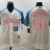 Mexico Randy Arozarena White Blue Gold Pink 2023 World Baseball Classic Jersey