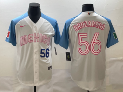 Mexico Randy Arozarena White Blue Navy Pink 2023 World Baseball Classic Jersey