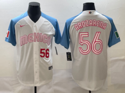 Mexico Randy Arozarena White Blue Red Pink 2023 World Baseball Classic Jersey