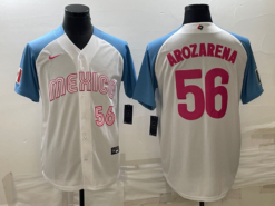 Mexico Randy Arozarena White Blue White 2023 World Baseball Classic Jersey