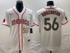 Mexico Randy Arozarena White Gold 2023 World Baseball Classic Jersey