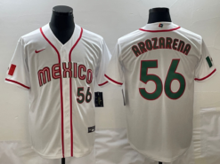 Mexico Randy Arozarena White Green 2023 World Baseball Classic Jersey