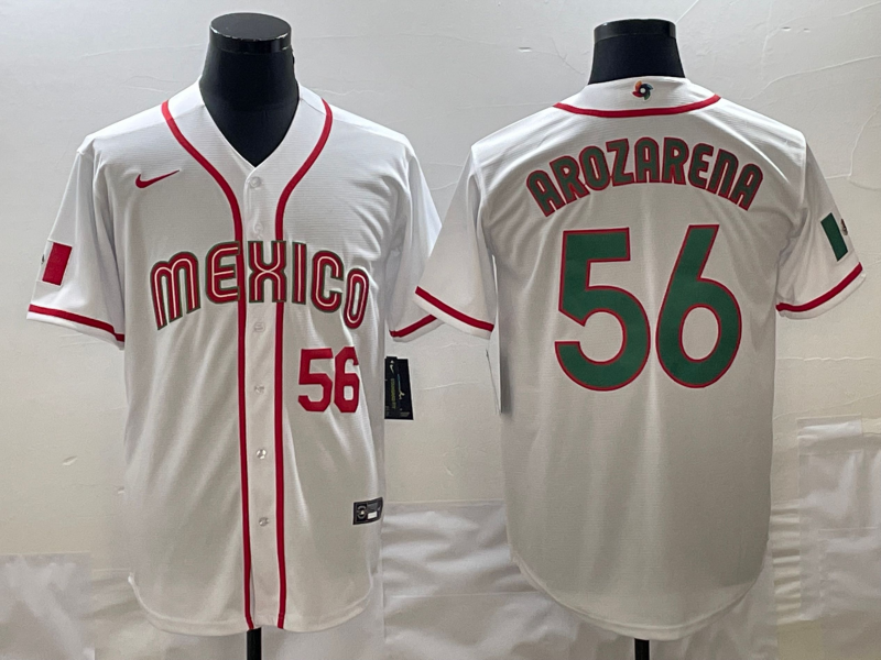 Mexico Randy Arozarena White Red 2023 World Baseball Classic Jersey Mexico Randy Arozarena White Red 2023 World Baseball Classic Jersey