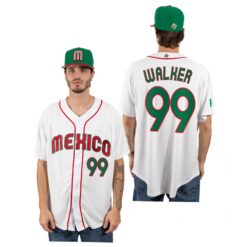 Mexico Taijuan Walker White 2023 World Baseball Classic Jersey