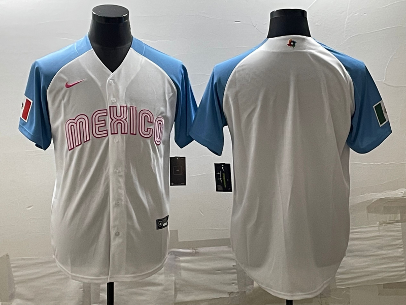 Mexico White Blue 2023 World Baseball Classic Jersey Mexico White Blue 2023 World Baseball Classic Jersey