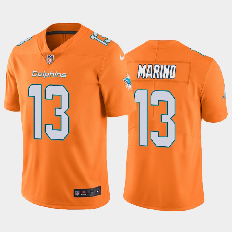 Miami Dolphins Dan Marino Orange Color Rush Limited Jersey Miami Dolphins Dan Marino Orange Color Rush Limited Jersey