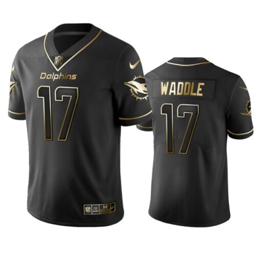 Miami Dolphins Jaylen Waddle Black Golden Limited Jersey