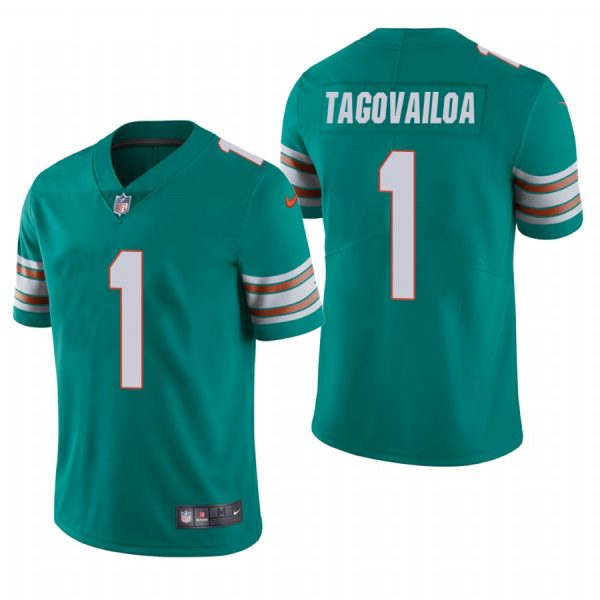 Miami Dolphins Tua Tagovailoa Aqua Alternate Limited Jersey Miami Dolphins Tua Tagovailoa Aqua Alternate Limited Jersey