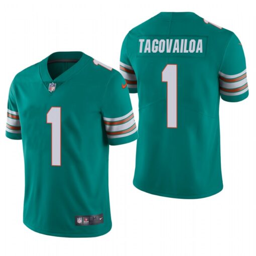 Miami Dolphins Tua Tagovailoa Aqua Alternate Limited Jersey